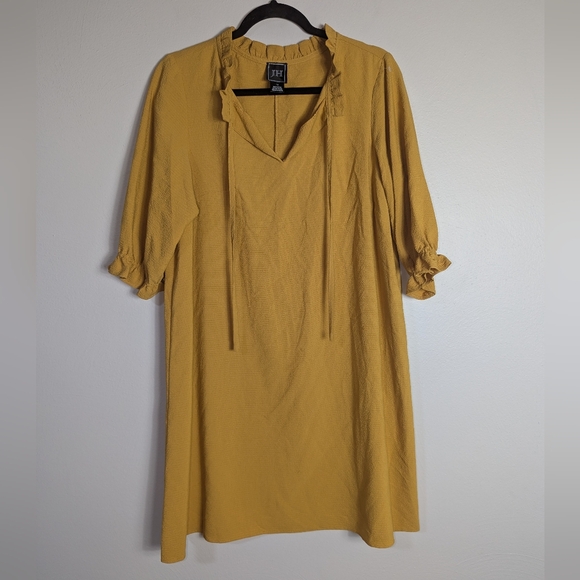 12 JH Jessica Howard Golden Yellow Shift Dress - Picture 1 of 4